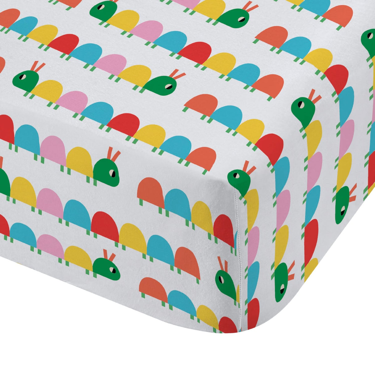 Catherine Lansfield Curious Caterpillar Kids Fitted Sheet - Curious Caterpillar Fitted Sheet