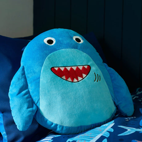 Catherine Lansfield Sheldon Shark 3D Kids Filled Cushion