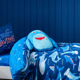 Catherine Lansfield Sheldon Shark 3D Kids Filled Cushion - Sheldon The Shark Cushion