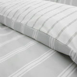 Bianca Ashford Stripe 200 Thread Count 100% Cotton Reversible Duvet Cover Set - Silver image 12