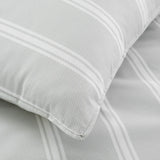 Bianca Ashford Stripe 200 Thread Count 100% Cotton Reversible Duvet Cover Set - Silver image 13