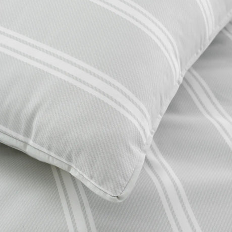 Bianca Ashford Stripe 200 Thread Count 100% Cotton Reversible Duvet Cover Set - Silver image 13