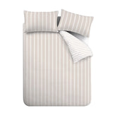 Bianca Ashford Stripe 200 Thread Count 100% Cotton Reversible Duvet Cover Set - Silver image 7