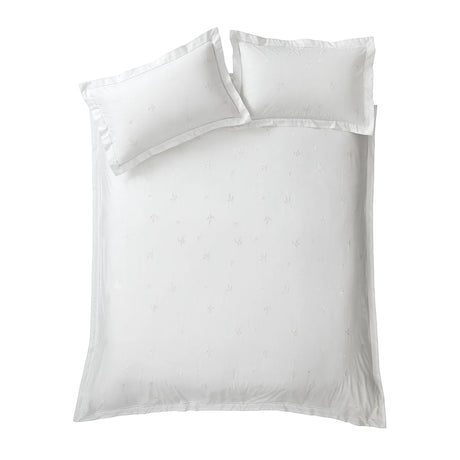 Bianca Lottie Floral Embroidery 180 Thread Count Cotton Duvet Cover Set with Pillowcase