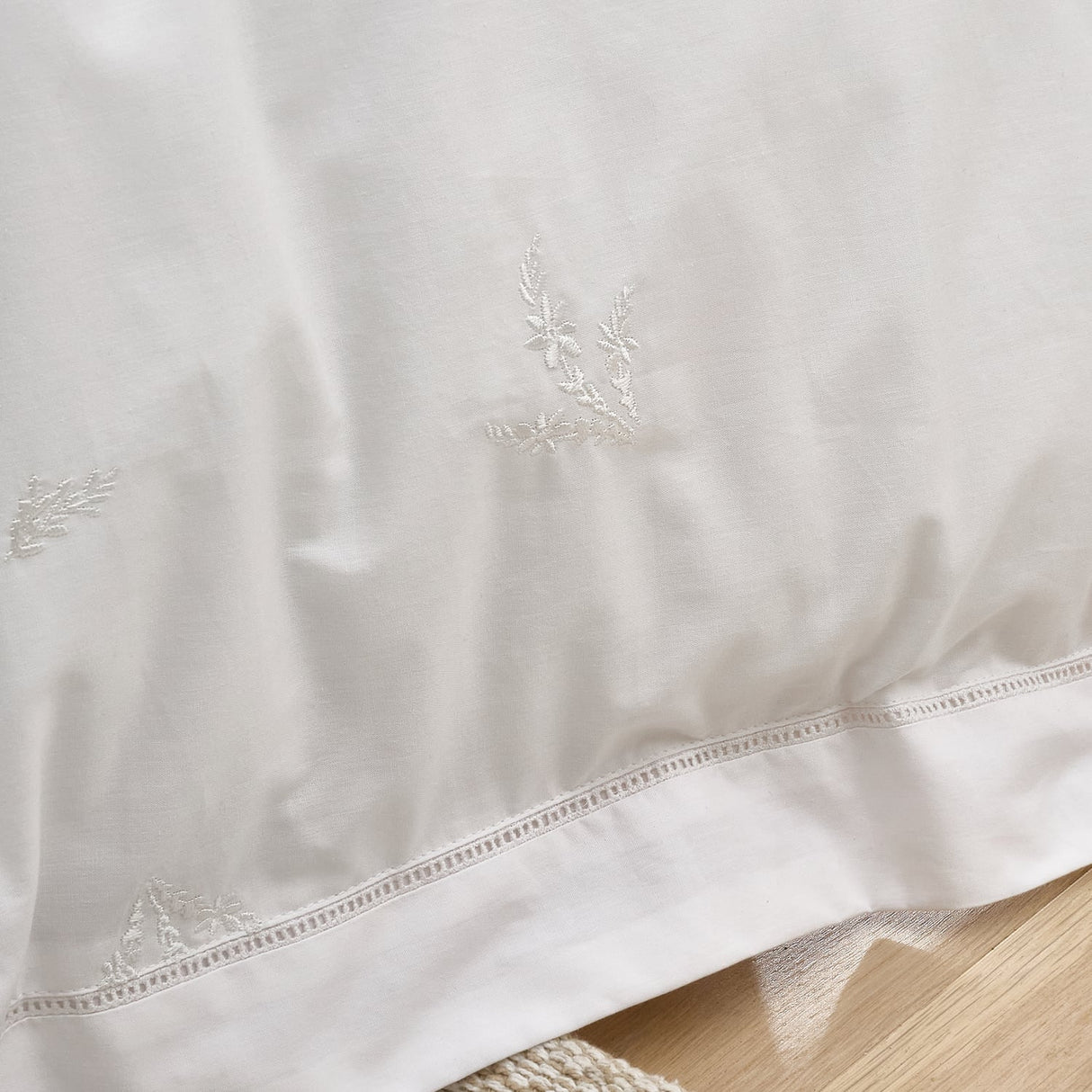 Bianca Fine Linens Lottie Embroidery Duvet Cover Set - Lottie Embroidery