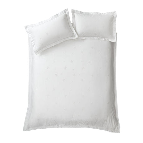 Bianca Fine Linens Lottie Embroidery Pillowcases - White - Lottie Embroidery