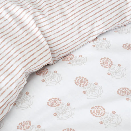Woodblock Floral So Soft Duvet Cover Set by Catherine Lansfield