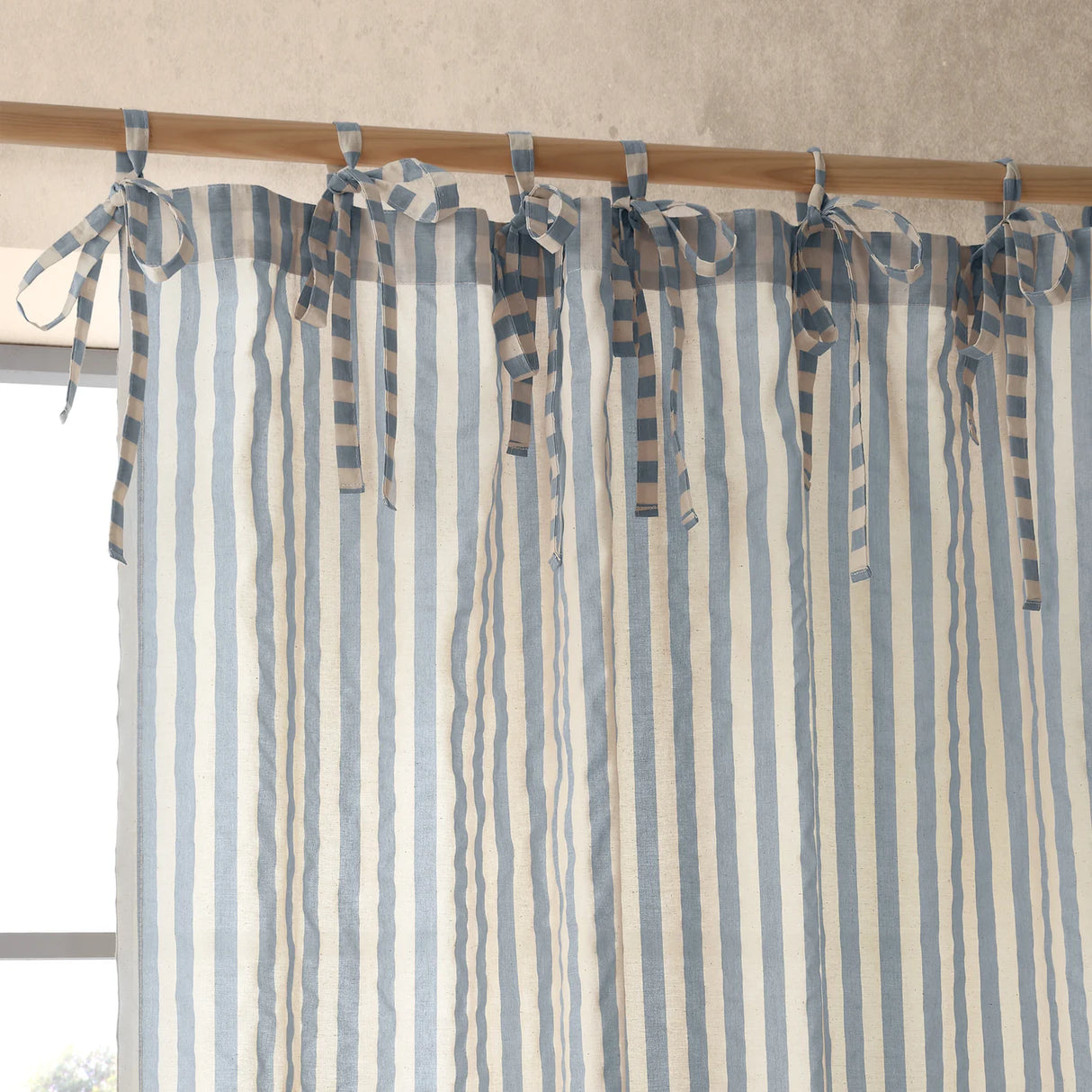 Pineapple Elephant Zanzibar Woven Stripe Voile Eyelet Curtain Panel 8