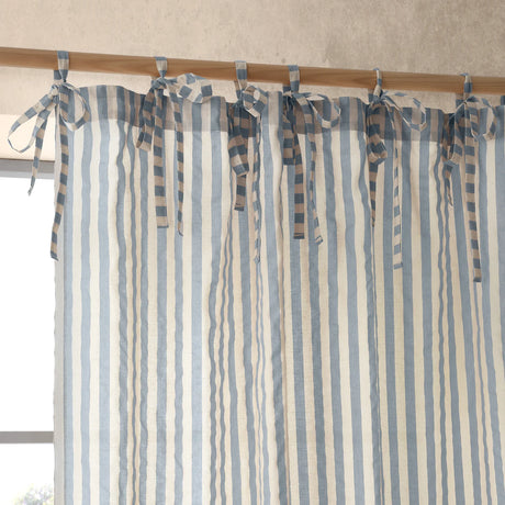 Pineapple Elephant Zanzibar Woven Stripe Voile Curtain Panel