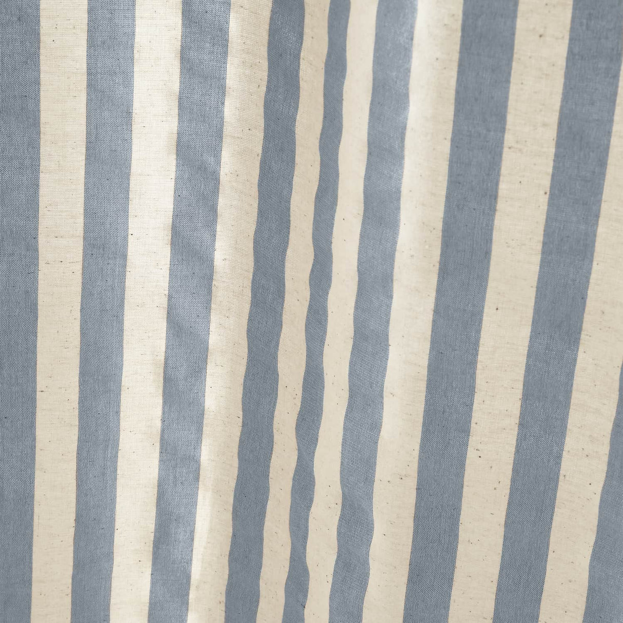 Pineapple Elephant Zanzibar Woven Stripe Voile Curtain Panel 72" Drop Polycotton - Zanzibar Yarn Dyed Stripe Blue Voile Panel