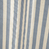 Pineapple Elephant Zanzibar Woven Stripe Voile Curtain Panel 72" Drop Polycotton - Zanzibar Yarn Dyed Stripe Blue Voile Panel