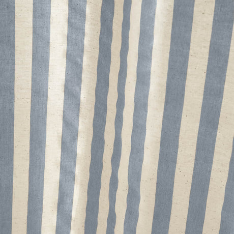 Pineapple Elephant Zanzibar Woven Stripe Voile Curtain Panel 72" Drop Polycotton - Zanzibar Yarn Dyed Stripe Blue Voile Panel