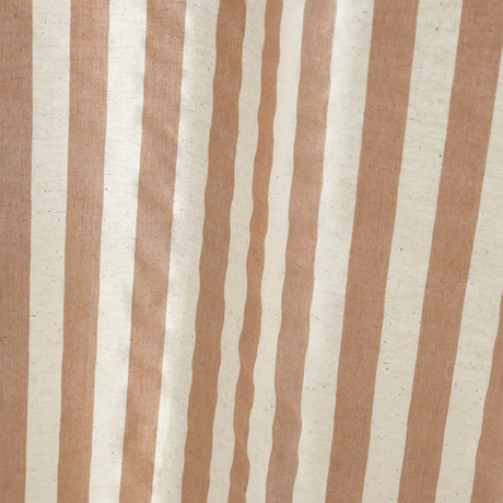 Pineapple Elephant Zanzibar Woven Stripe Voile Curtain Panel 72" Drop Polycotton - Zanzibar Yarn Dyed Stripe Clay Voile Panel