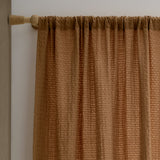 Pineapple Elephant Muscat Waffle Slot Top Voile Curtain Panel 140x183cm Light Filtering Textured - Muscat Waffle Voile Caramel