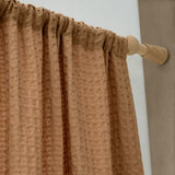 Pineapple Elephant Muscat Waffle Slot Top Voile Curtain Panel 140x183cm Light Filtering Textured - Muscat Waffle Voile Caramel