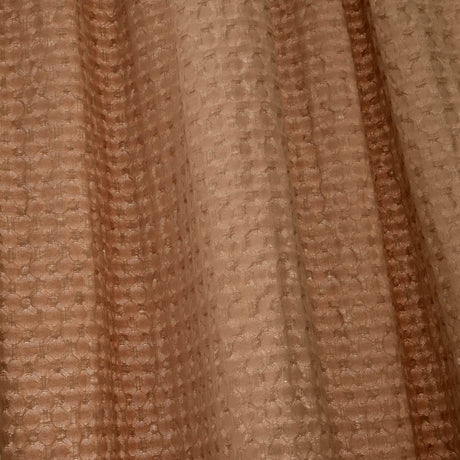 Pineapple Elephant Muscat Waffle Slot Top Voile Curtain Panel 140x183cm Light Filtering Textured - Muscat Waffle Voile Caramel
