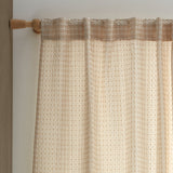 Pineapple Elephant Muscat Waffle Slot Top Voile Curtain Panel 140x183cm Light Filtering Textured - Muscat Waffle Voile Natural