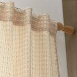 Pineapple Elephant Muscat Waffle Slot Top Voile Curtain Panel 140x183cm Light Filtering Textured - Muscat Waffle Voile Natural