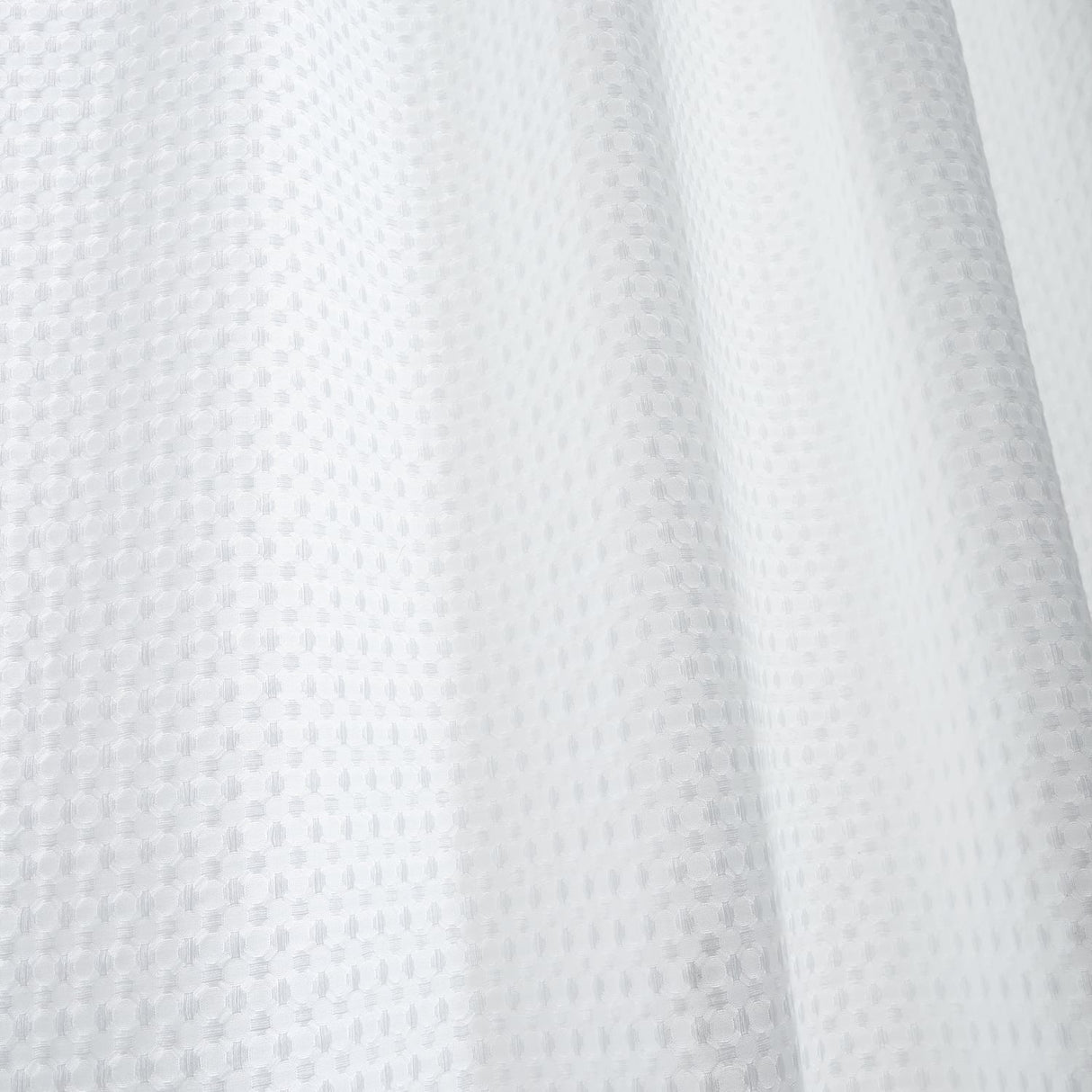 Pineapple Elephant Muscat Waffle Slot Top Voile Curtain Panel 140x183cm Light Filtering Textured - Muscat Waffle Voile White