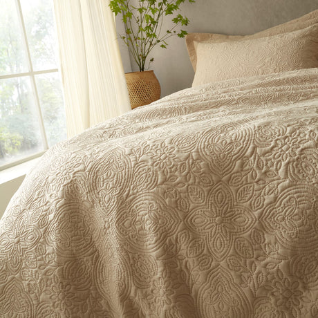 Pineapple Elephant Casablanca Pinsonic Duvet Cover Set Natural - Casablanca Pinsonic Duvet Set