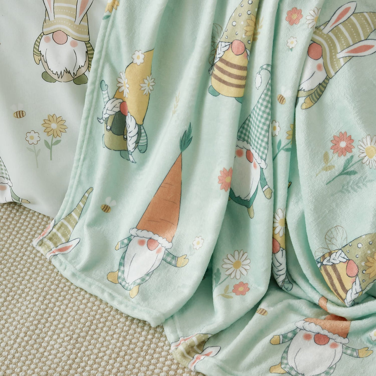 Catherine Lansfield Spring Gonks Cosy Throw - Spring Gonks Throw