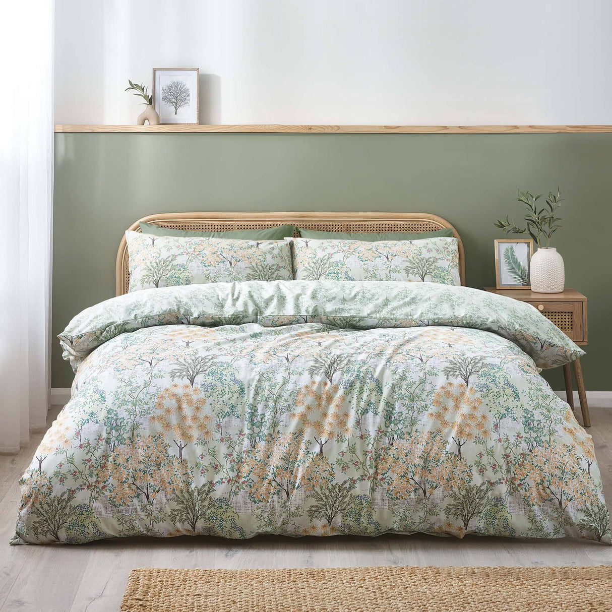 Catherine Lansfield Forest Blossom Floral Duvet Cover Set - Forest Blossom