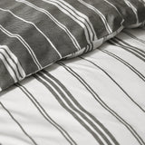 Catherine Lansfield Harbour Stripe Reversible Duvet Cover Set with Pillowcase