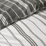 Catherine Lansfield Harbour Stripe Reversible Duvet Cover Set - Black image 5