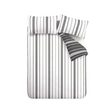 Catherine Lansfield Harbour Stripe Reversible Duvet Cover Set - Black image 6