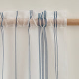 Catherine Lansfield Harbour Stripe Slot Top Voile Curtain Panel 140x122cm 2