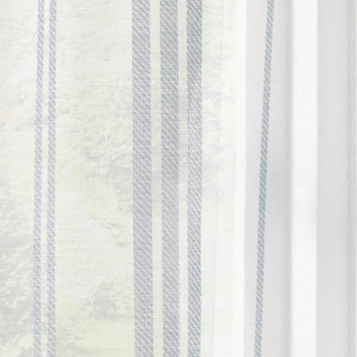 Catherine Lansfield Harbour Stripe Slot Top Voile Curtain Panel 140x122cm 4