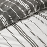 Catherine Lansfield Harbour Stripe Duvet Cover Set - Harbour Stripe Black Duvet Set