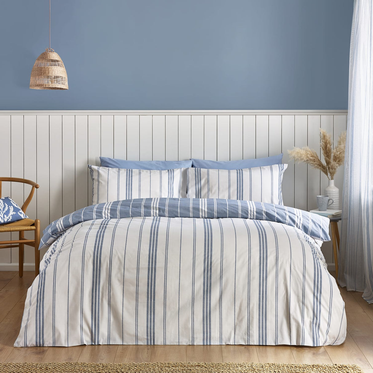 Catherine Lansfield Harbour Stripe Duvet Cover Set - Harbour Stripe Duvet Set