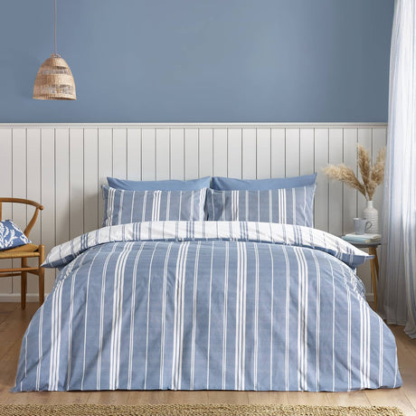 Catherine Lansfield Harbour Stripe Duvet Cover Set - Harbour Stripe Duvet Set