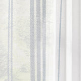 Catherine Lansfield Harbour Stripe Slot Top Voile Curtain Panel 140x122cm Light Filtering - White - Harbour Stripe Voile