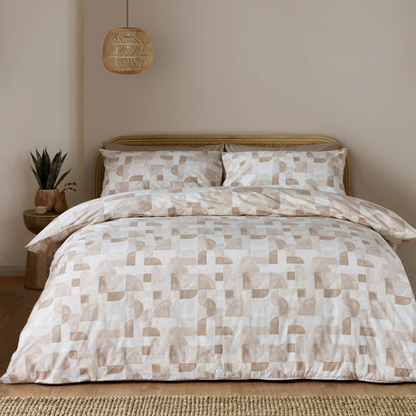 Catherine Lansfield Sloane Geo Geometric Duvet Cover Set - Sloane Geo