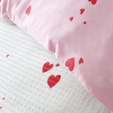 Catherine Lansfield Seersucker Heart Duvet Cover Set with Pillowcase