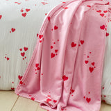 Catherine Lansfield Heart Cosy Soft Throw - Seersucker Heart Throw