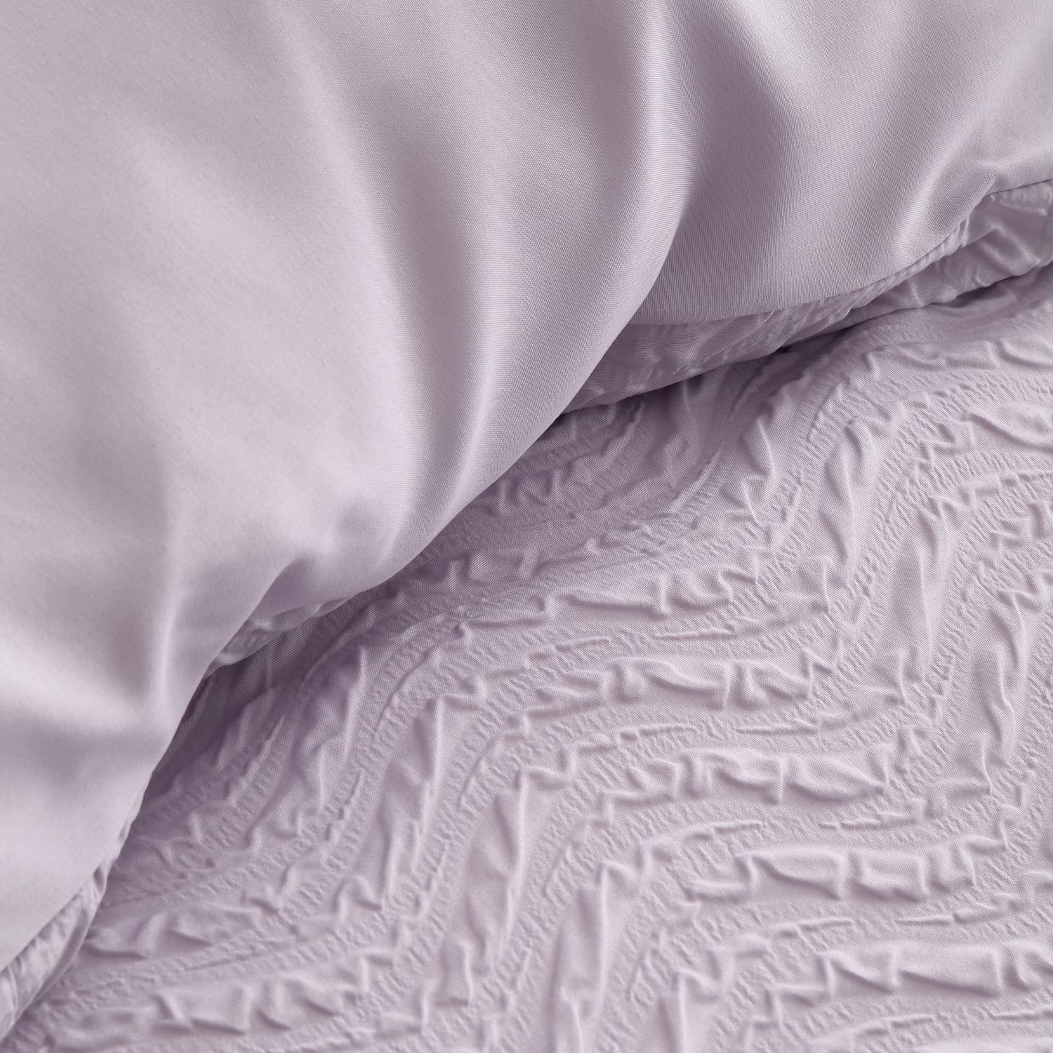 Catherine Lansfield Heatset Wave Duvet Cover Set - Lilac - Heatset Wave Lilac Duvet Set