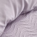 Catherine Lansfield Heatset Wave Duvet Cover Set - Lilac - Heatset Wave Lilac Duvet Set