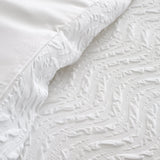 Catherine Lansfield Heatset Wave Duvet Cover Set - White - Heatset Wave White Duvet Set