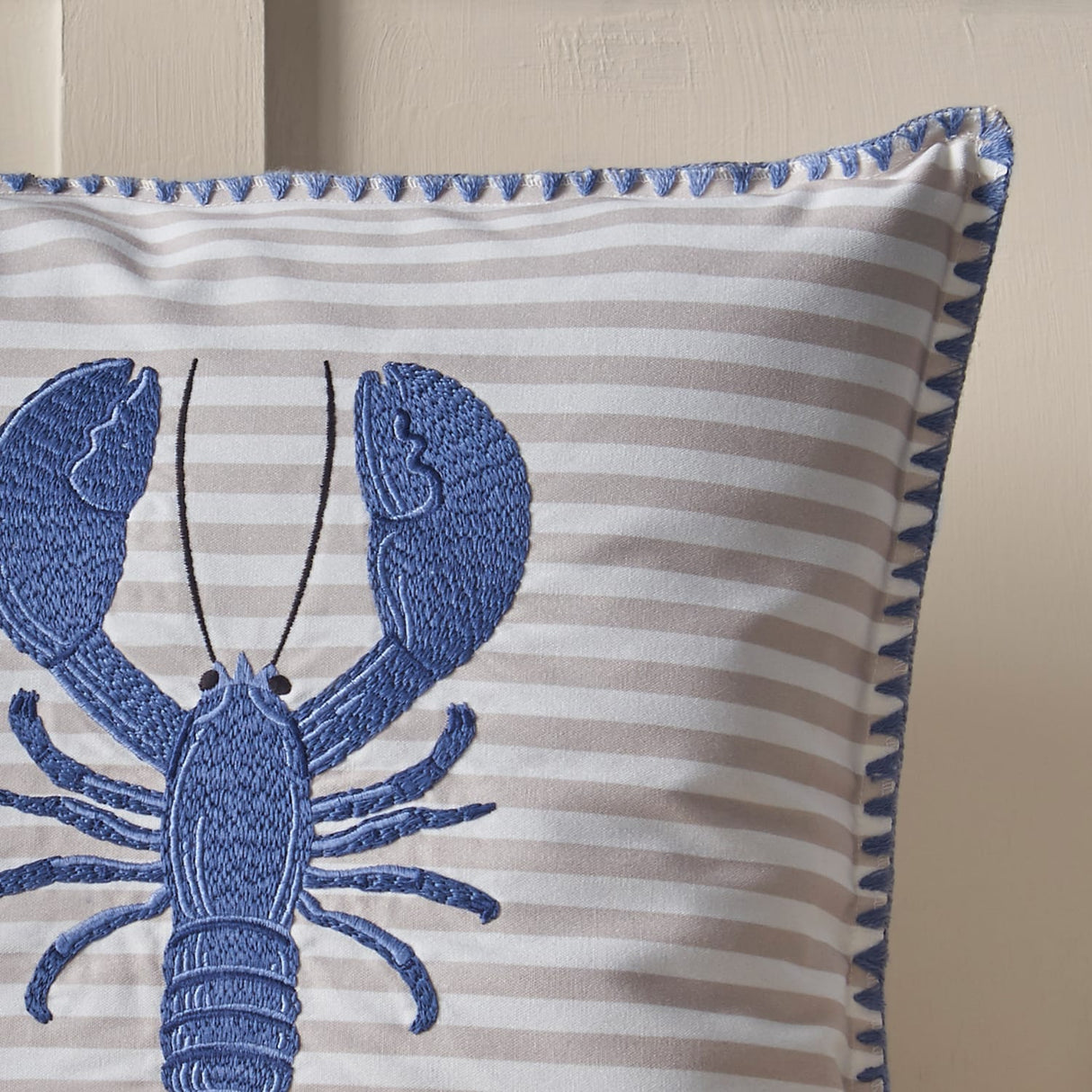 Catherine Lansfield Lobster Embroidered Filled Cushion - Lobster Cushion