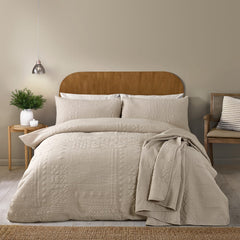 Catherine Lansfield Folkstone Geo Natural Duvet Cover Bedding Set