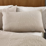 Catherine Lansfield Folkstone Geo Duvet Cover Set - Folkstone Geo Duvet Set Natural