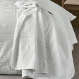 Catherine Lansfield Folkstone Geo Bedspread - Folkstone Geo White Bedspread