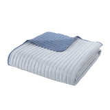 Catherine Lansfield Stripe Bedspread - Stripe Bedspread Blue