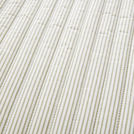 Catherine Lansfield Stripe Bedspread - Stripe Bedspread Green