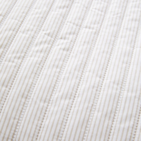 Catherine Lansfield Stripe Bedspread - Stripe Bedspread Natural