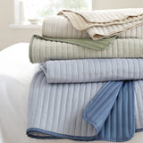 Catherine Lansfield Stripe Bedspread - Stripe Bedspread Natural