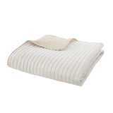 Catherine Lansfield Stripe Bedspread - Stripe Bedspread Natural